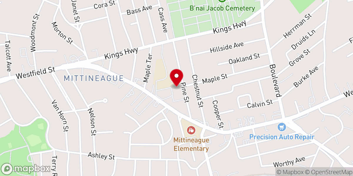 Map showing location of St. Thomas the Apostle Parish
