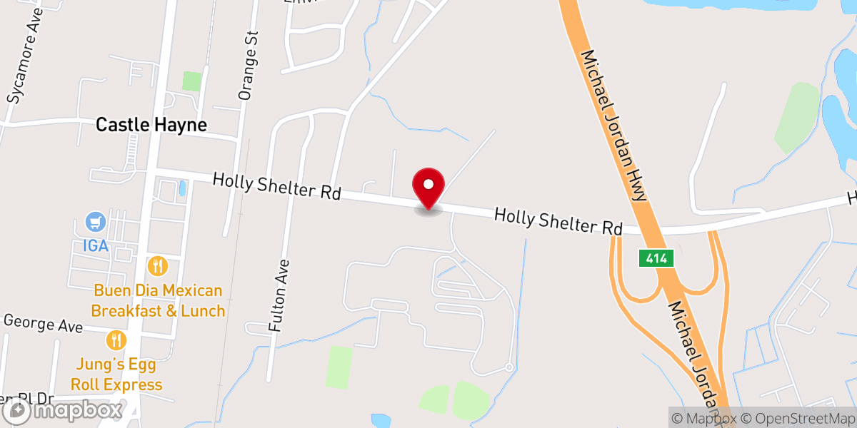 Map showing location of Shoulder Branch Church
