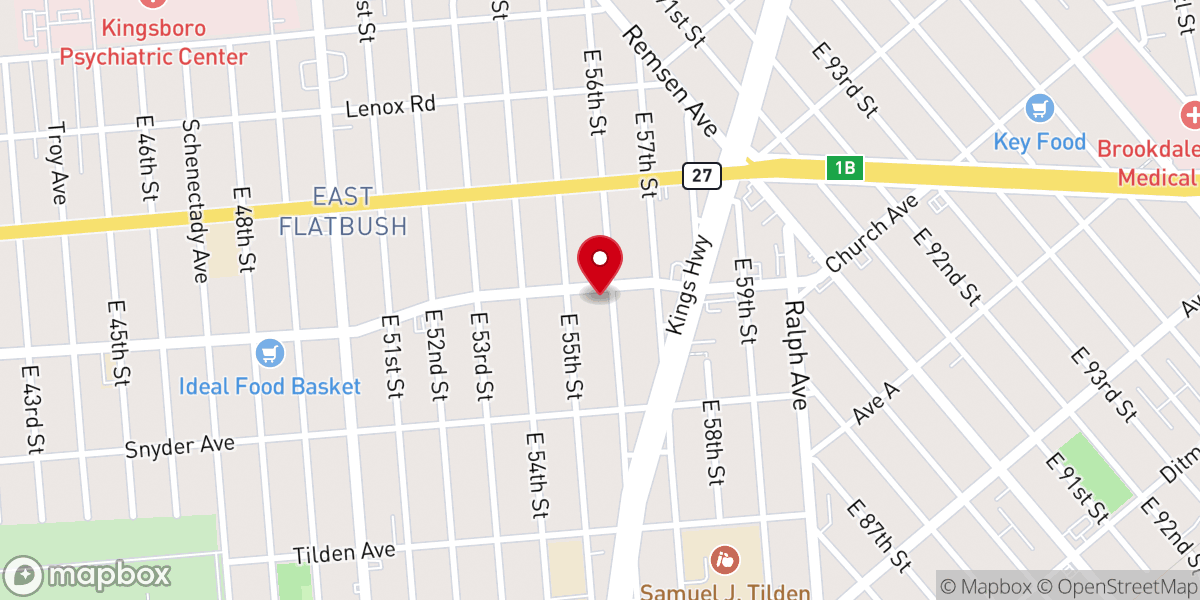 Map showing location of Brooklyn Faith Seventh-day Adventist Church