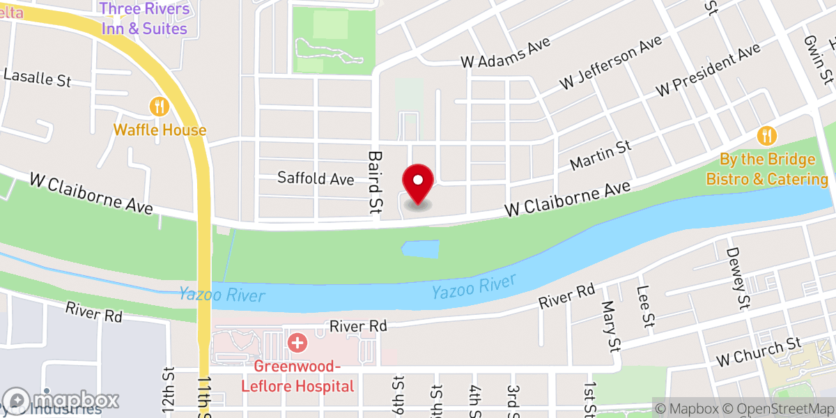 Map showing location of Christ Baptist Church