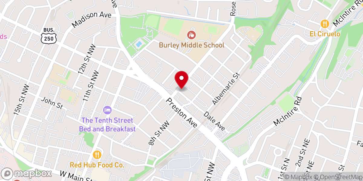 Map showing location of Victory Church