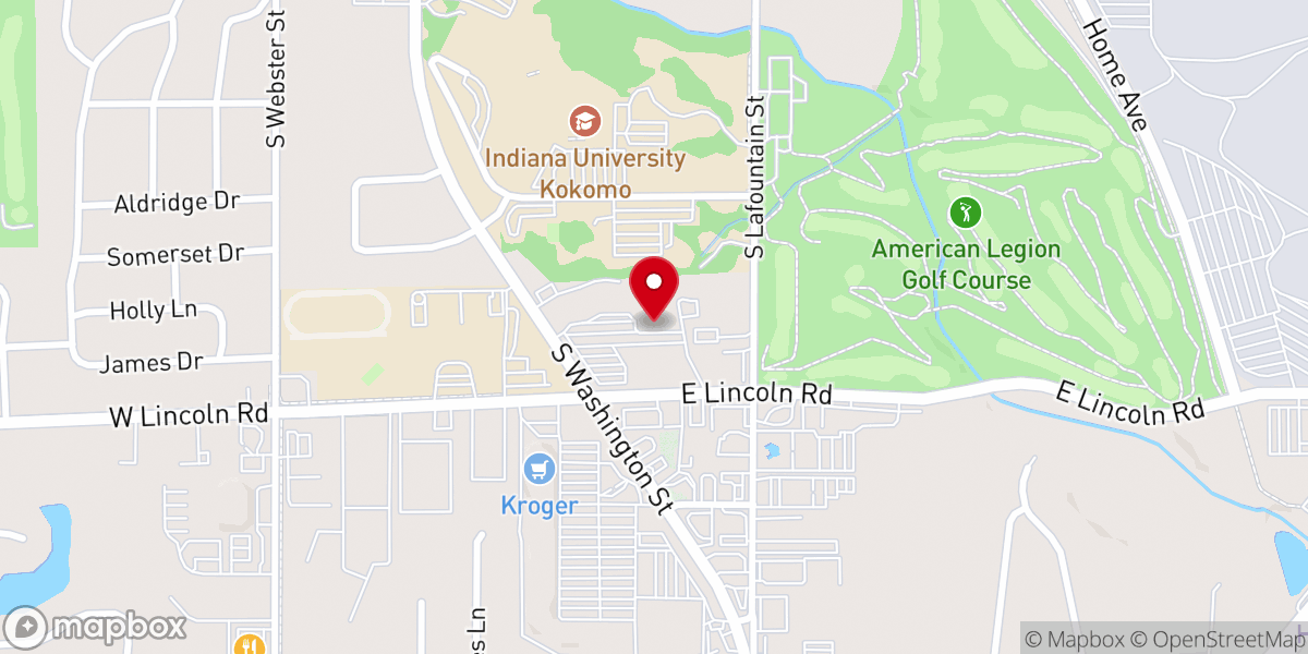 Map showing location of One Church Kokomo