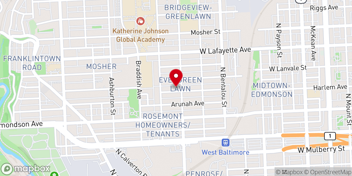Map showing location of Union Bridge United Methodist Church
