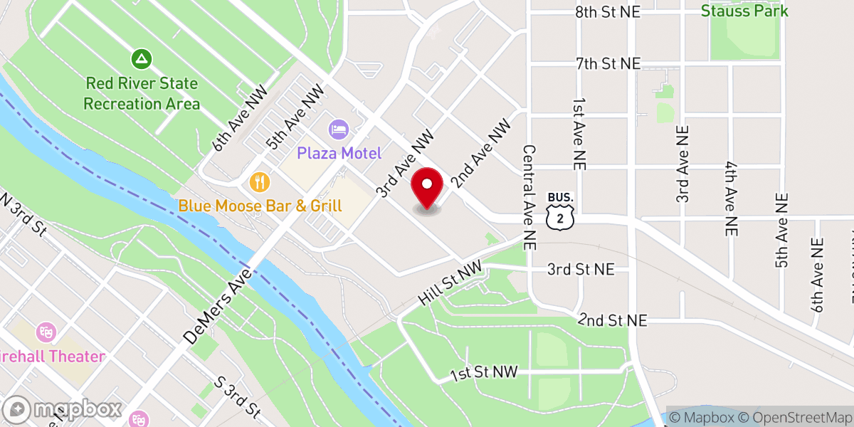 Map showing location of Sacred Heart Catholic Church