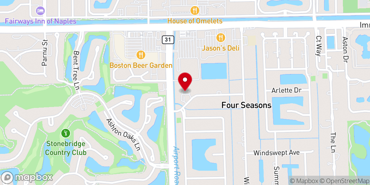 Map showing location of Our Savior Lutheran Church