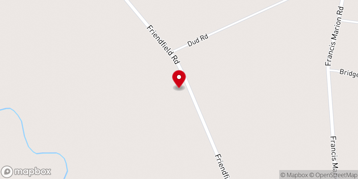 Map showing location of Mt Rona Baptist Church