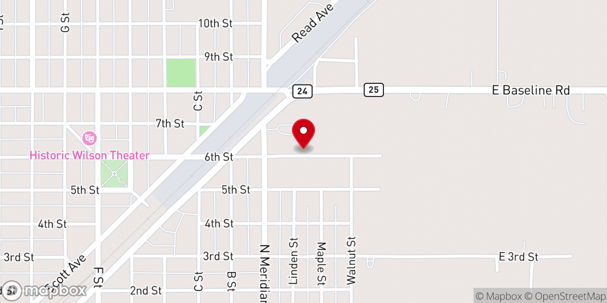Map showing location of Iglesia Comunidad Hispana "Vida Nueva" FWB