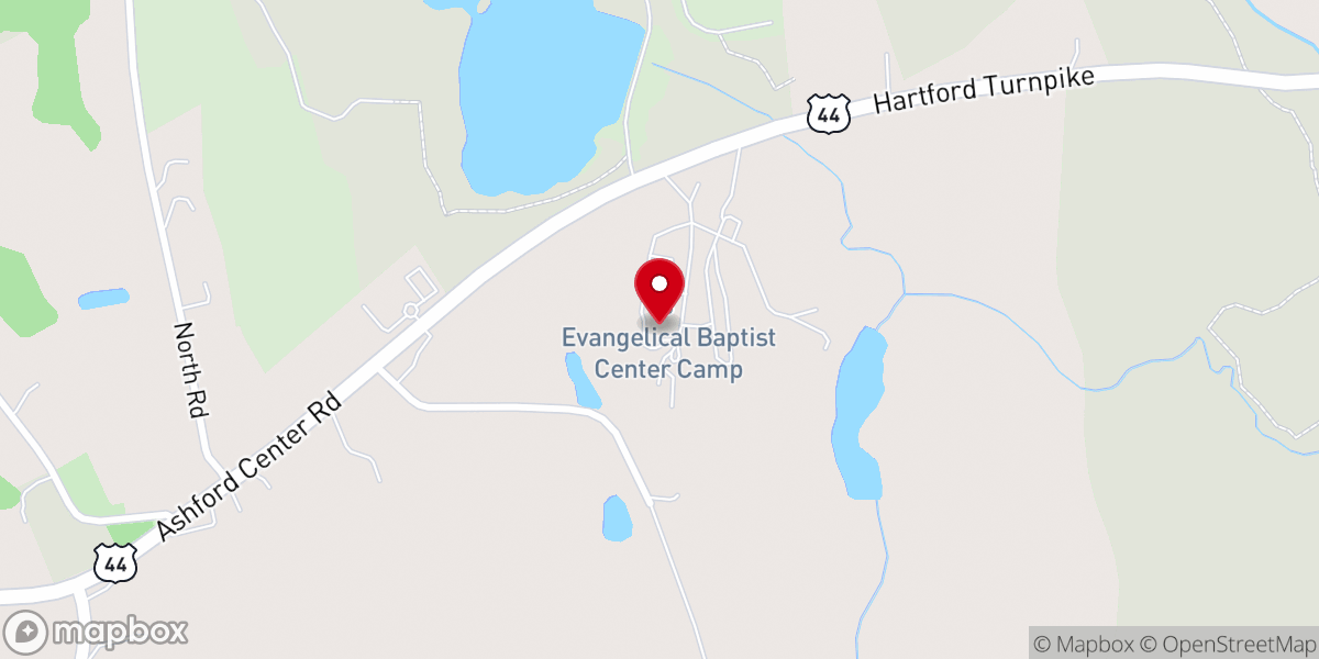 Map showing location of Evangelical Baptist Center Camp