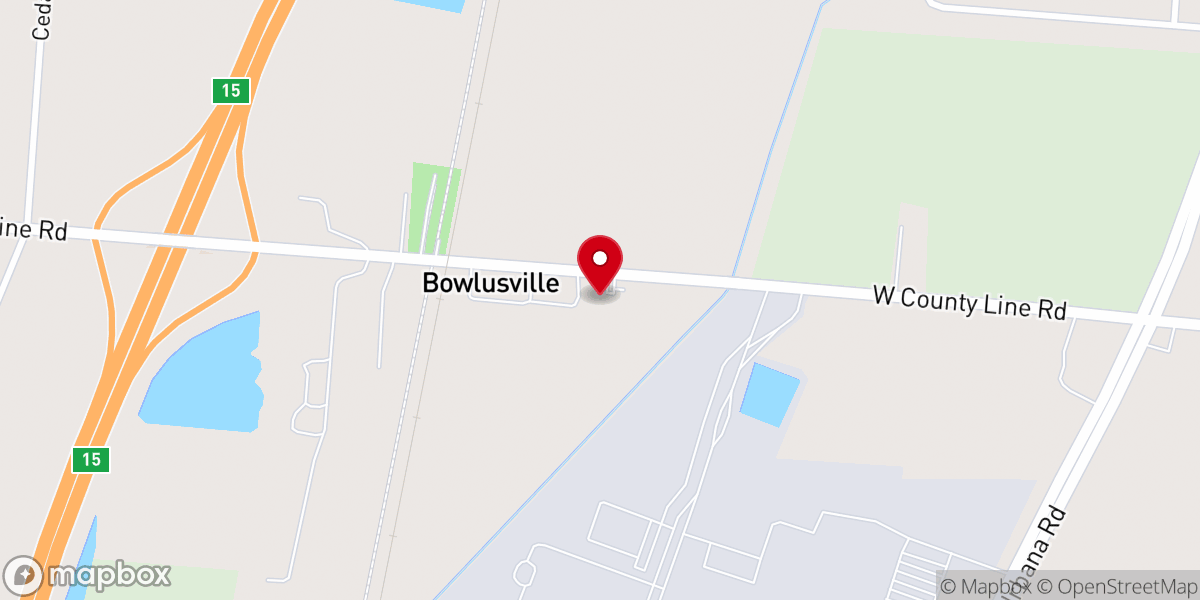 Map showing location of Bowlusville United Methodist Church