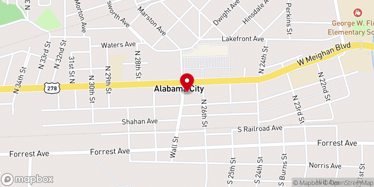 Map showing location of Word of Life Church