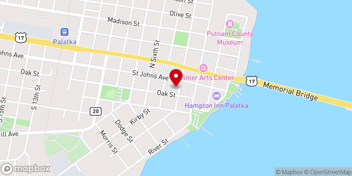 Map showing location of Saint Monica Catholic Church - Food Distribution Center