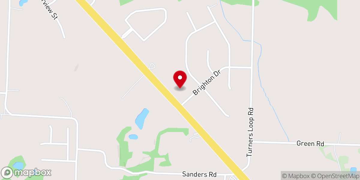 Map showing location of Crossroads Assembly of God