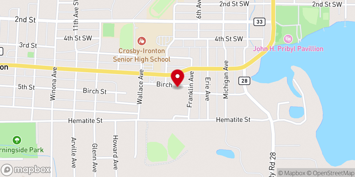 Map showing location of Assemblies of God Tabernacle Church