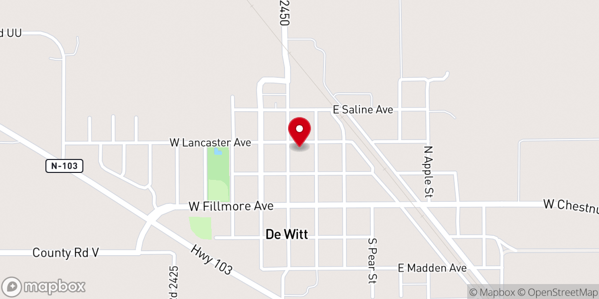 Map showing location of United Methodist Church