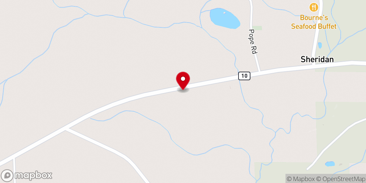 Map showing location of Jesus Name Holiness Church