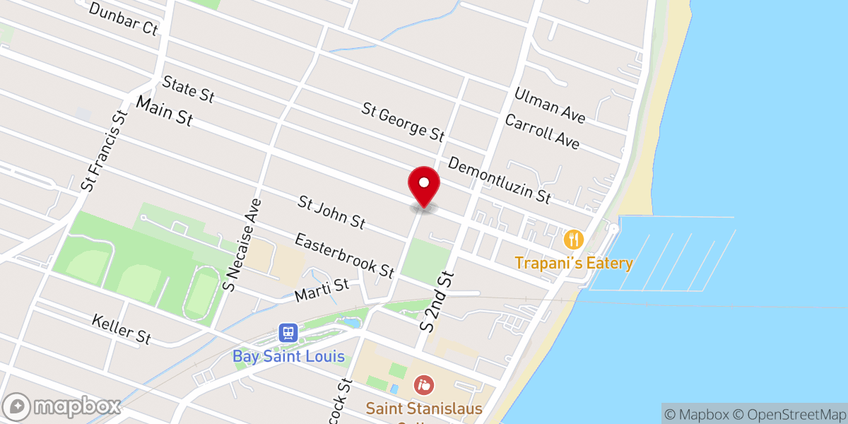 Map showing location of Alice Moseley Folk Art Museum