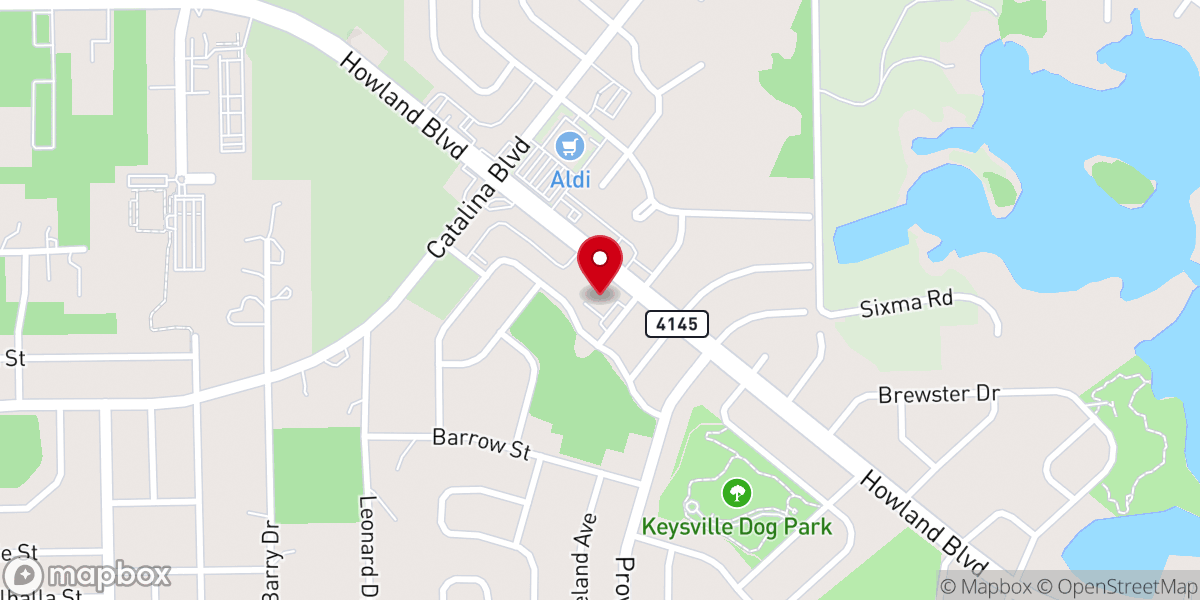 Map showing location of Westside Christian Center