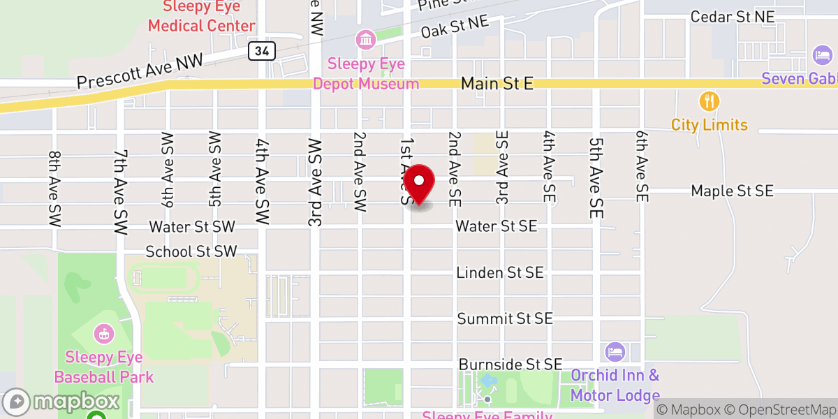 Map showing location of Faith United Methodist Church