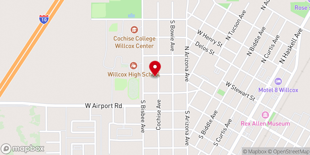 Map showing location of Restoration Church Assemblies of God