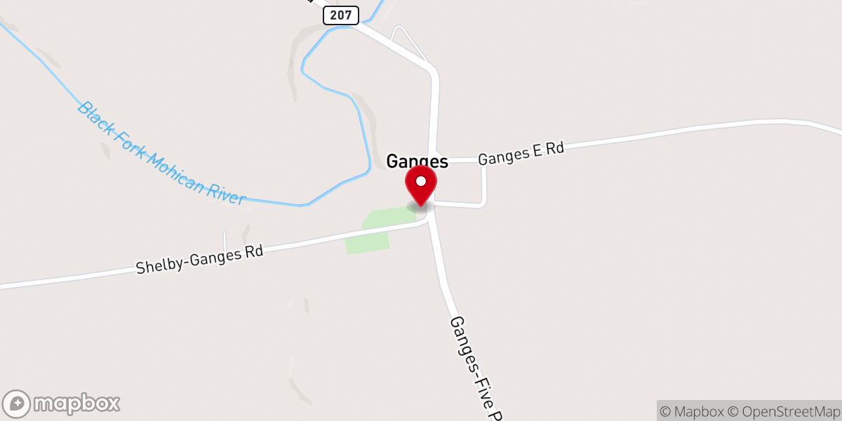 Map showing location of Ganges Community Church