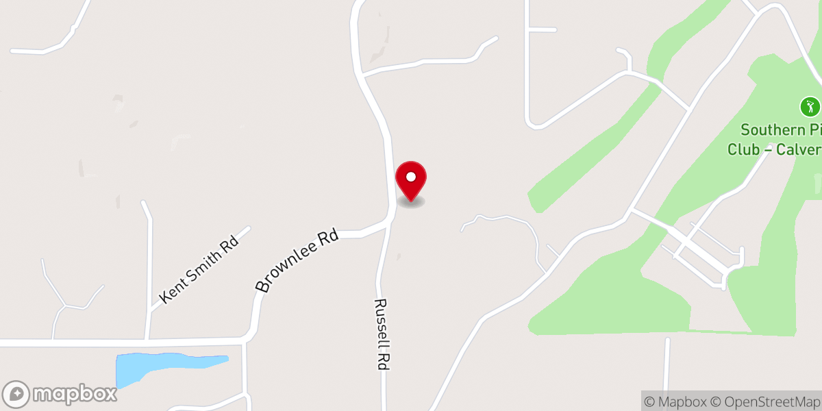 Map showing location of Bluff Springs Church