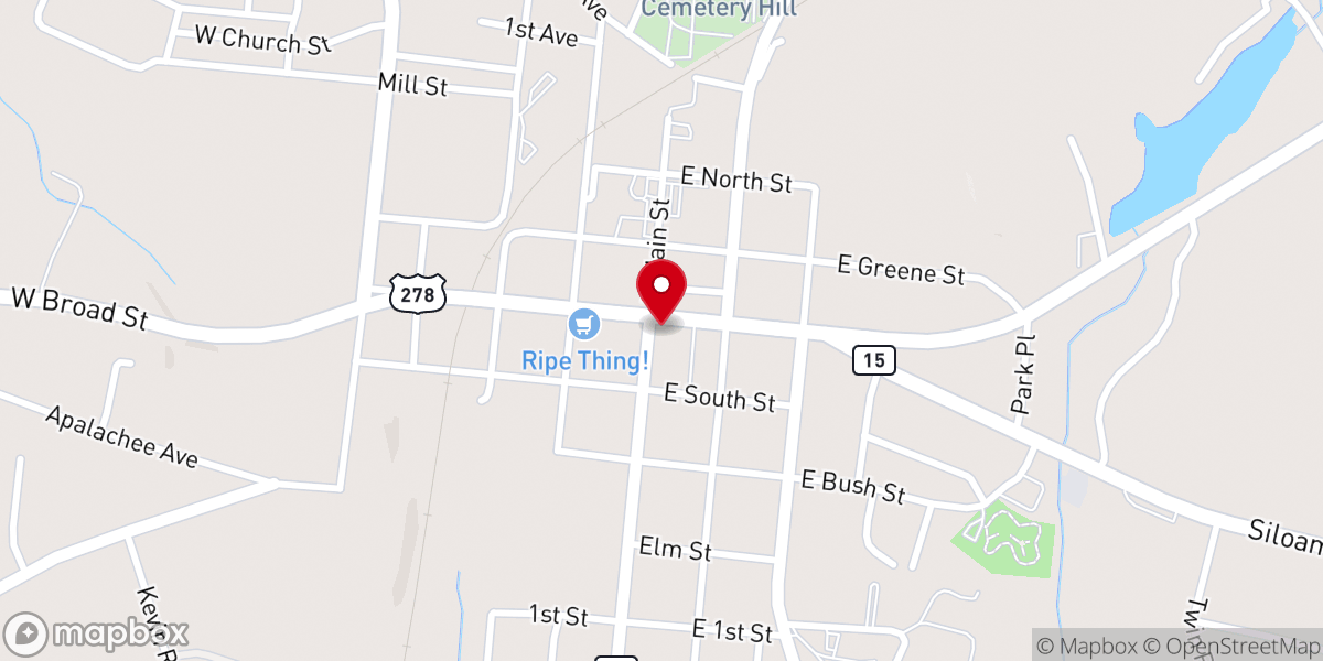 Map showing location of Oconee River Basin Emmaus Inc