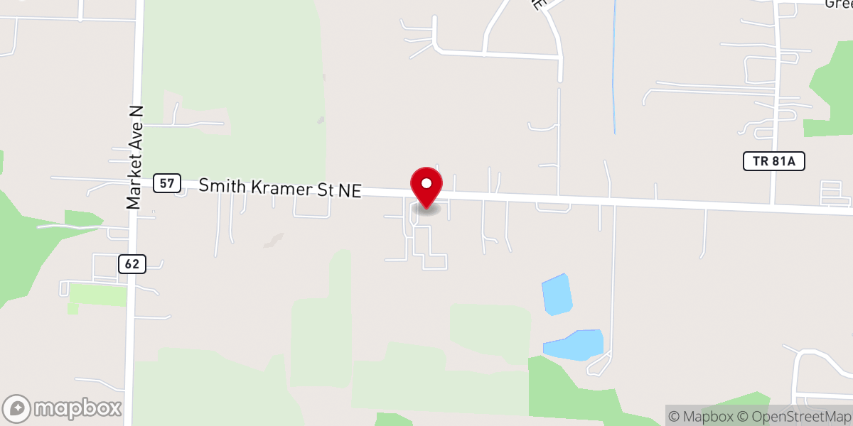 Map showing location of Creative Beginnings Christian Preschool
