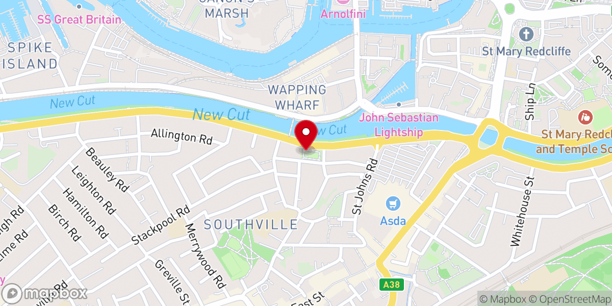 Map showing location of St. Paul’s Southville Bristol