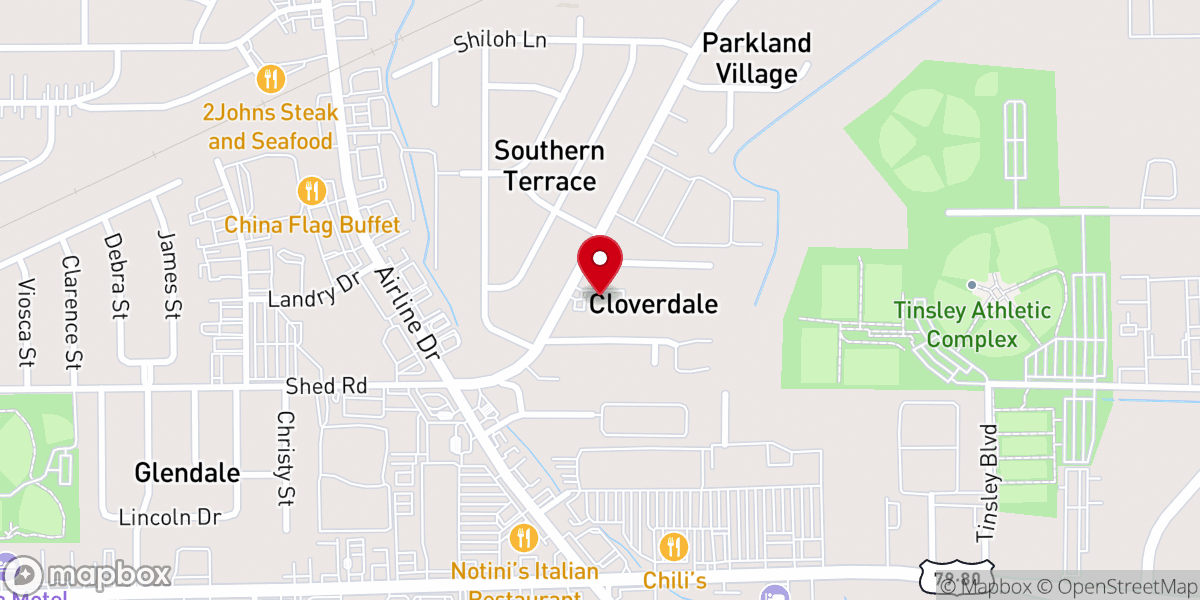 Map showing location of Purpose Church