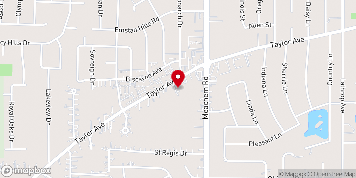 Map showing location of Blessed Hope Baptist Church
