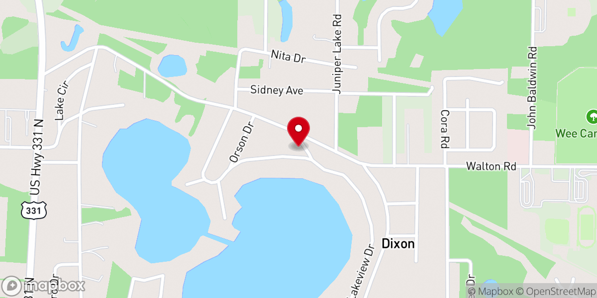 Map showing location of New Life Seventh-Day Adventist Church