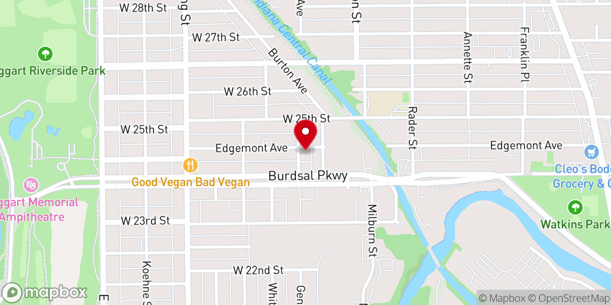 Map showing location of First Free Will Baptist Church
