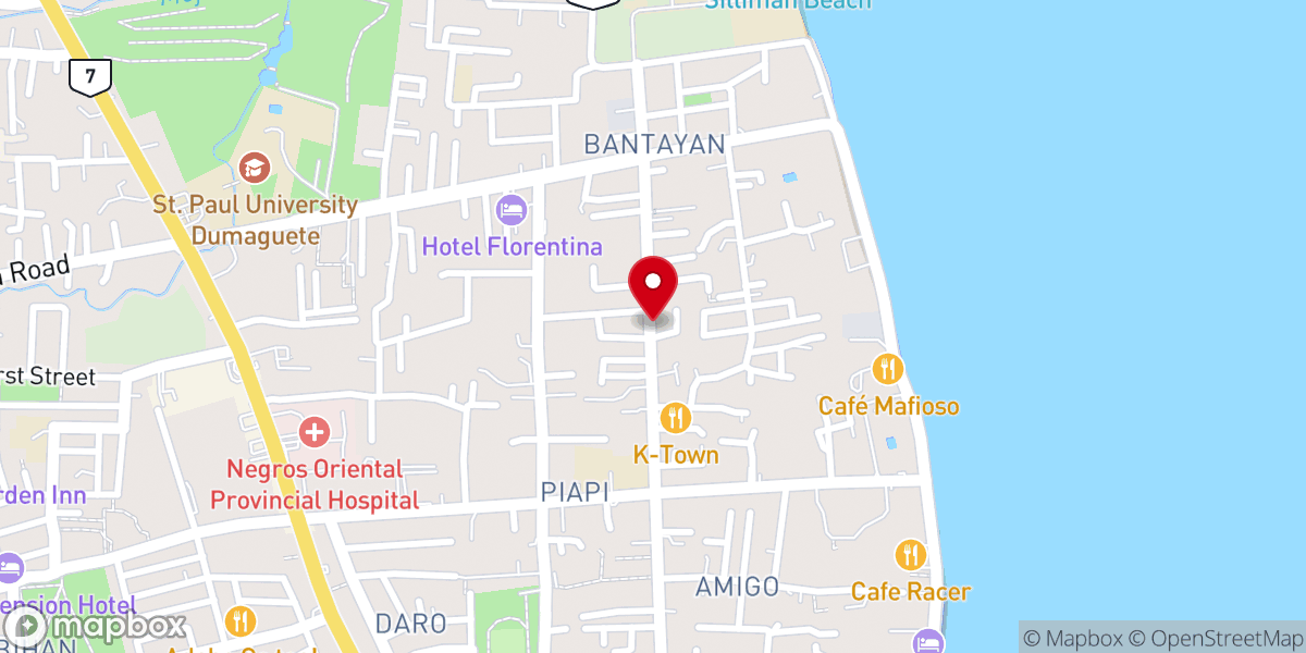 Map showing location of Calvary Baptist Church