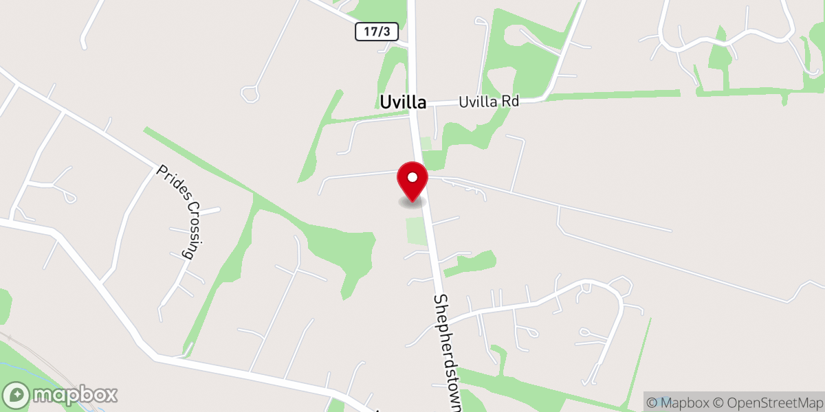 Map showing location of Uvilla United Methodist Church