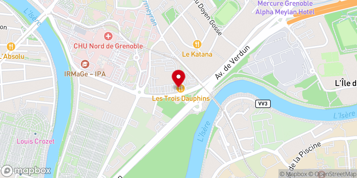 Map showing location of Église néo-apostolique Grenoble