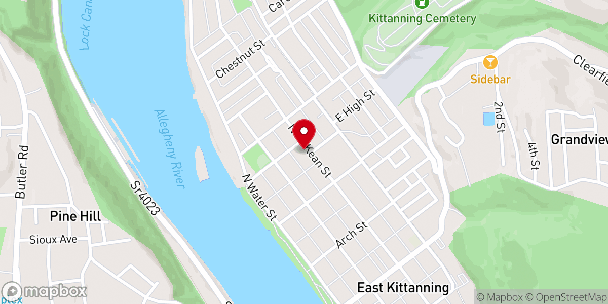 Map showing location of St Luke's United Church of Christ
