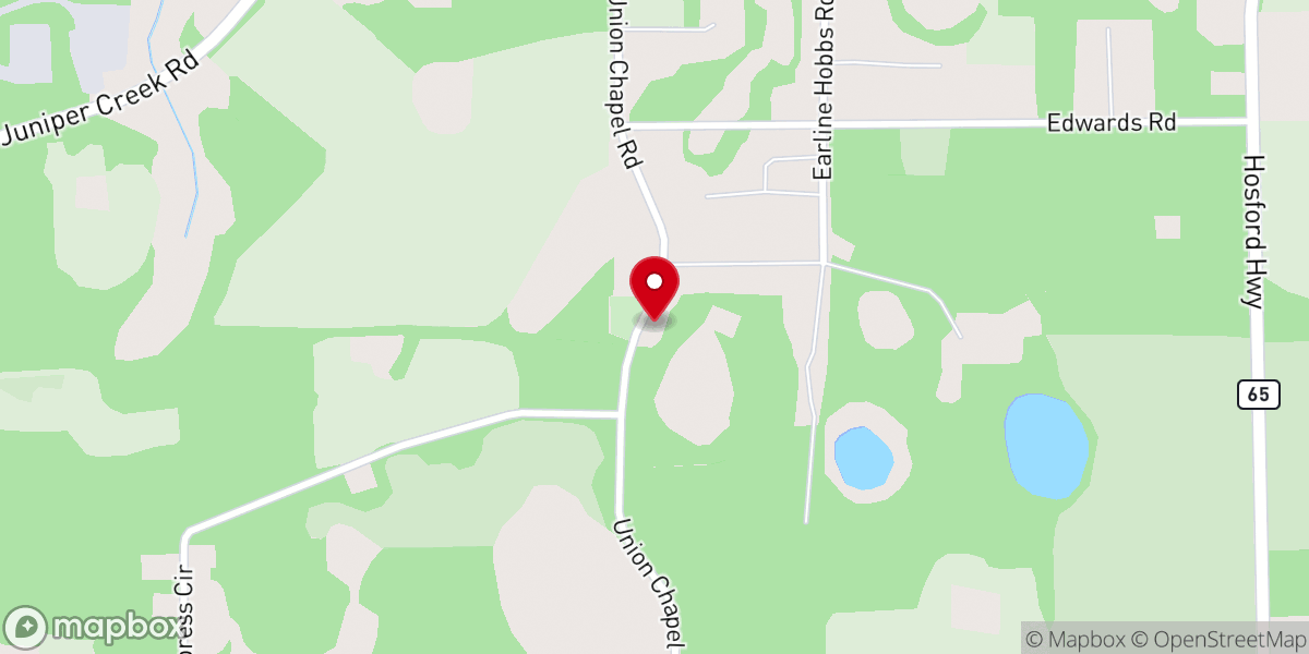 Map showing location of Union Chapel AME Church