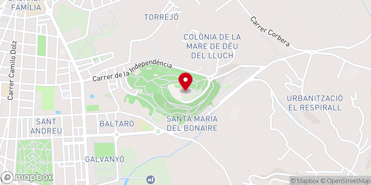 Map showing location of Real Santuario de Nuestra Señora de Lluch