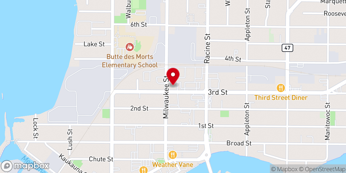 Map showing location of Celebration Church Fox Valley