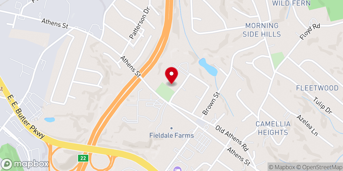 Map showing location of New Life Missionary Baptist Church