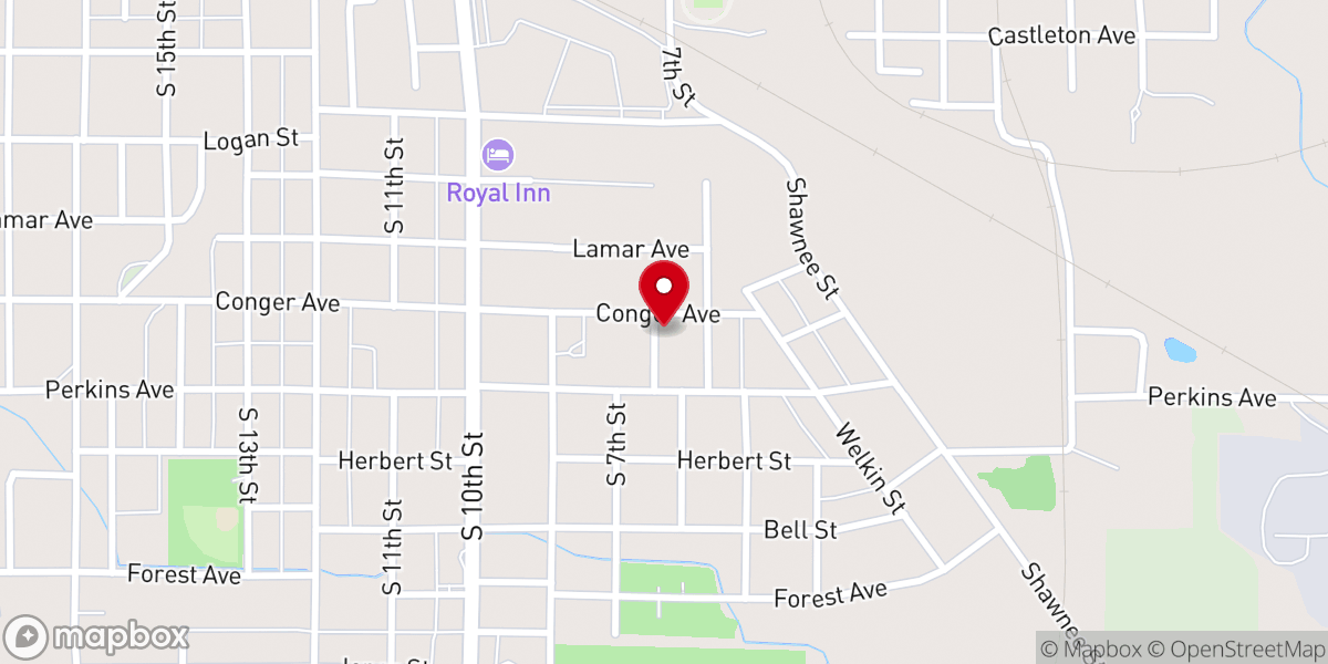 Map showing location of Church of God