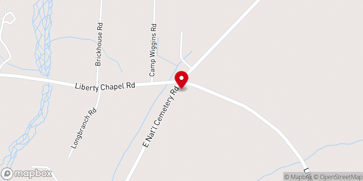 Map showing location of Liberty Chapel Church of Florence