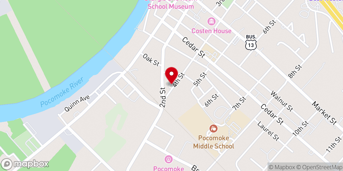 Map showing location of Samaritan Shelter Inc