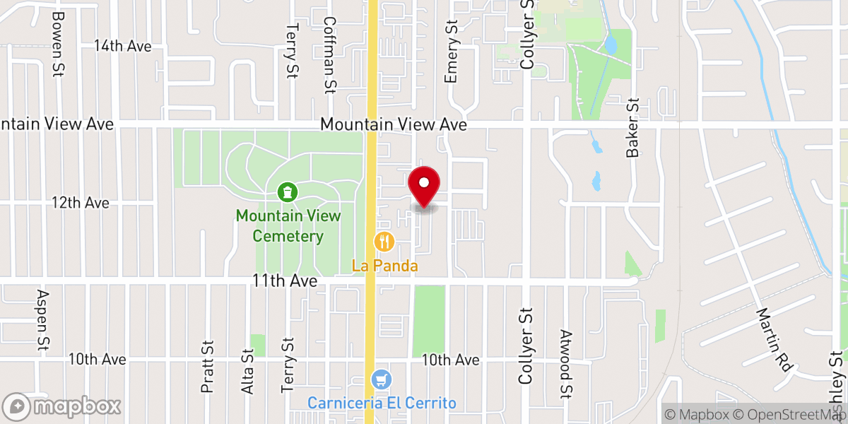 Map showing location of Hopewell Baptist Church