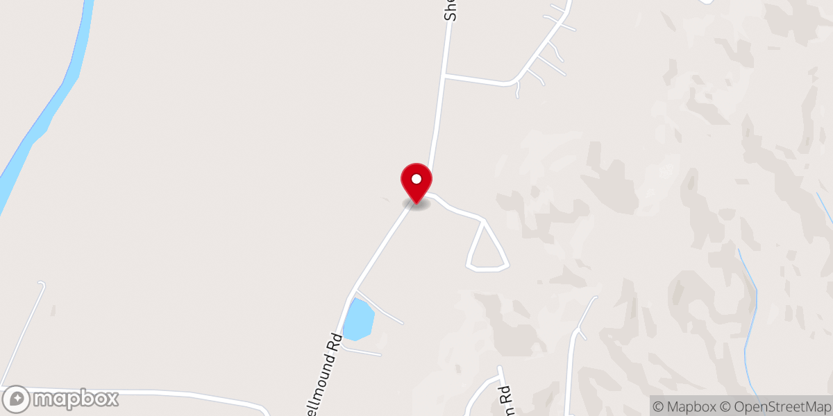 Map showing location of Tabernacle Baptist Church