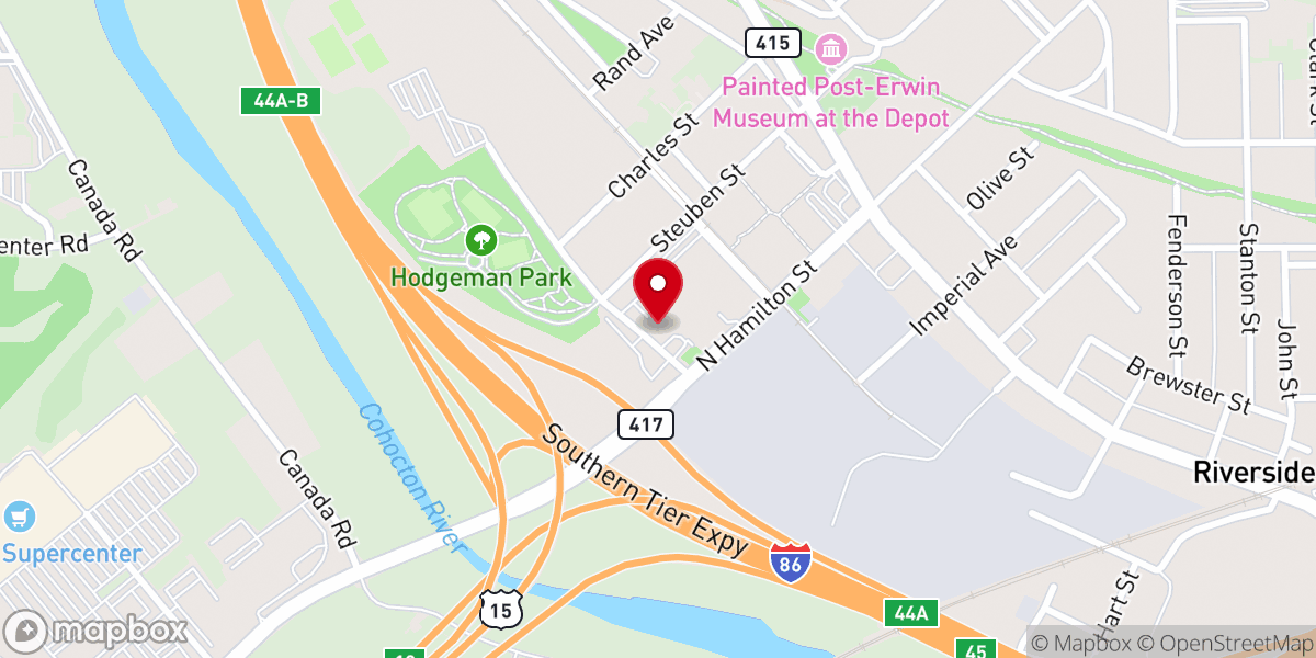 Map showing location of First Baptist Church-Painted