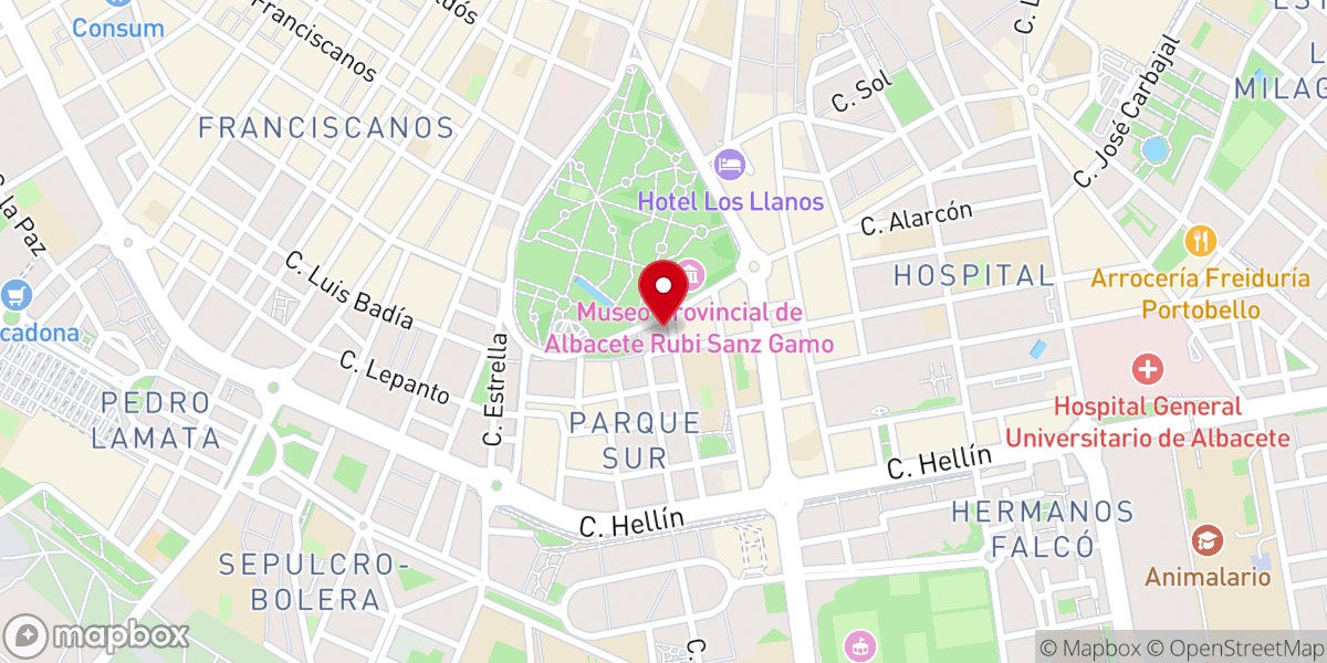 Map showing location of Oratorio de San Felipe Neri (Albacete)