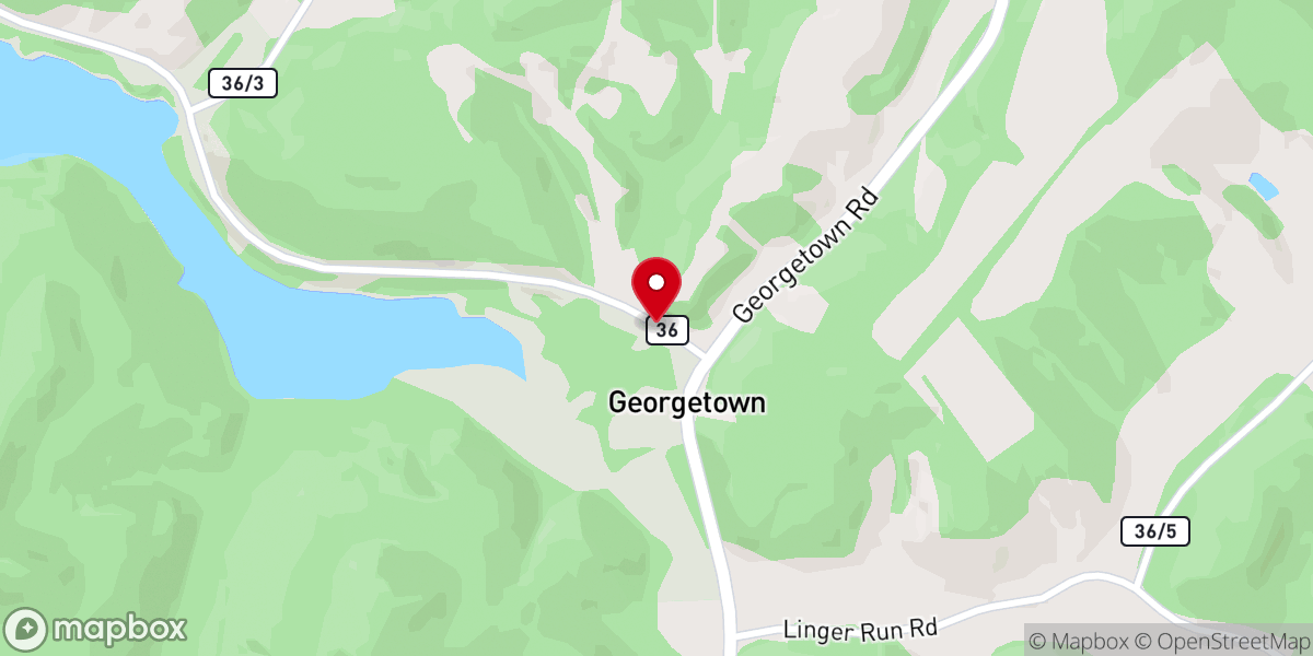 Map showing location of Georgetown Community Church