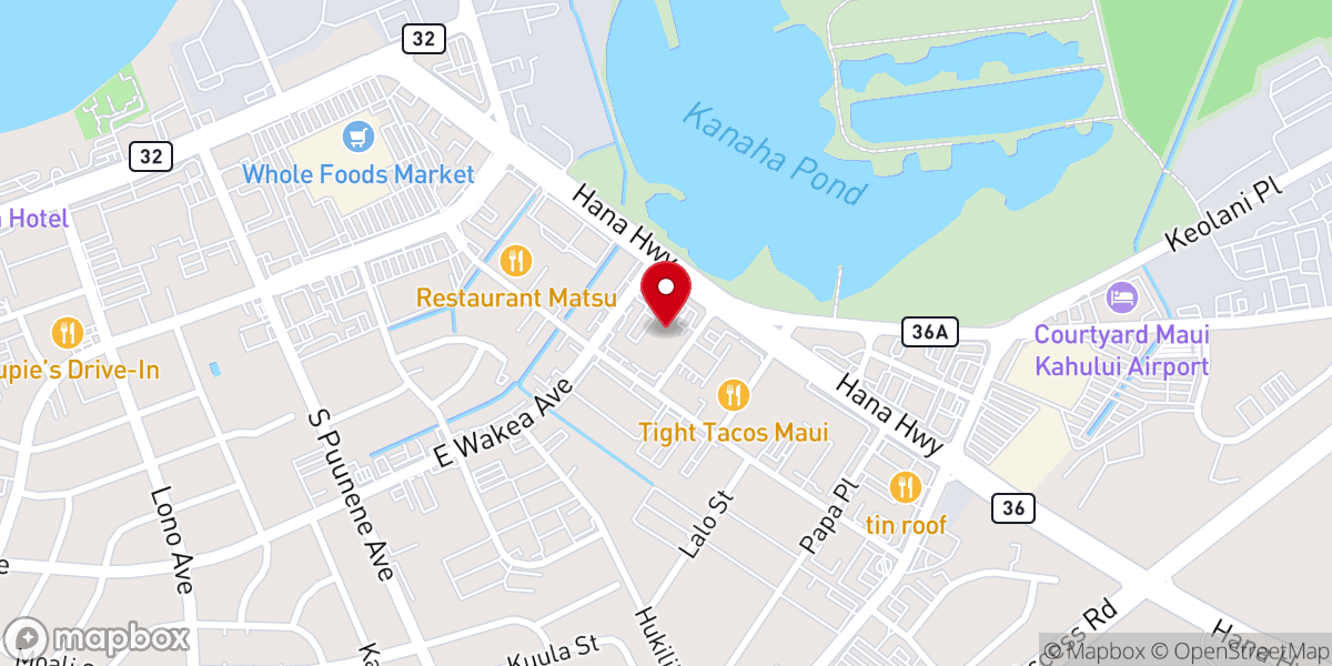 Map showing location of Maui Revival Church