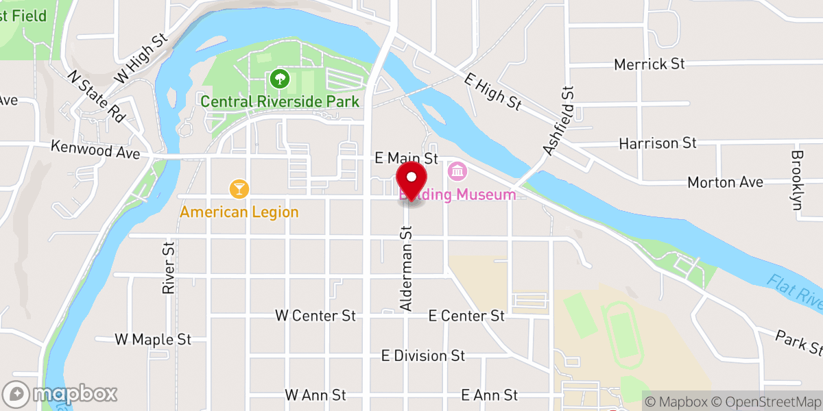Map showing location of Crossview Bible Church